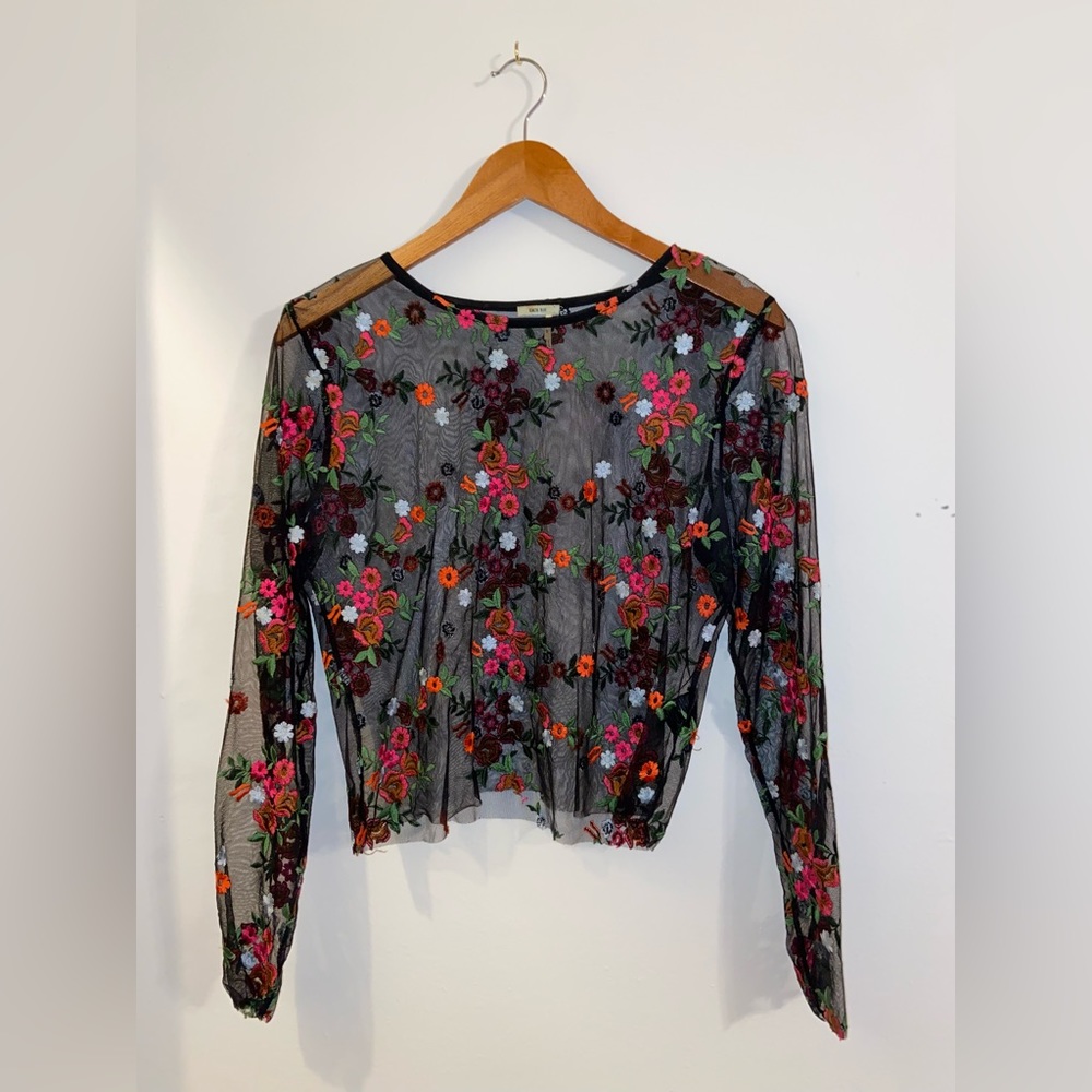 Lace floral long sleeve